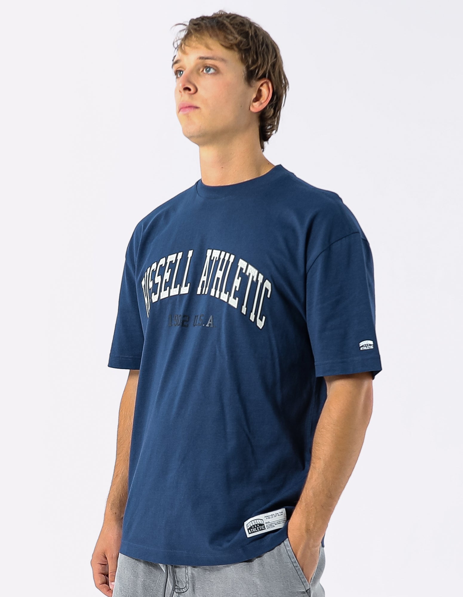 Big Arch 2 Tone Mens Tee - Faded Navy