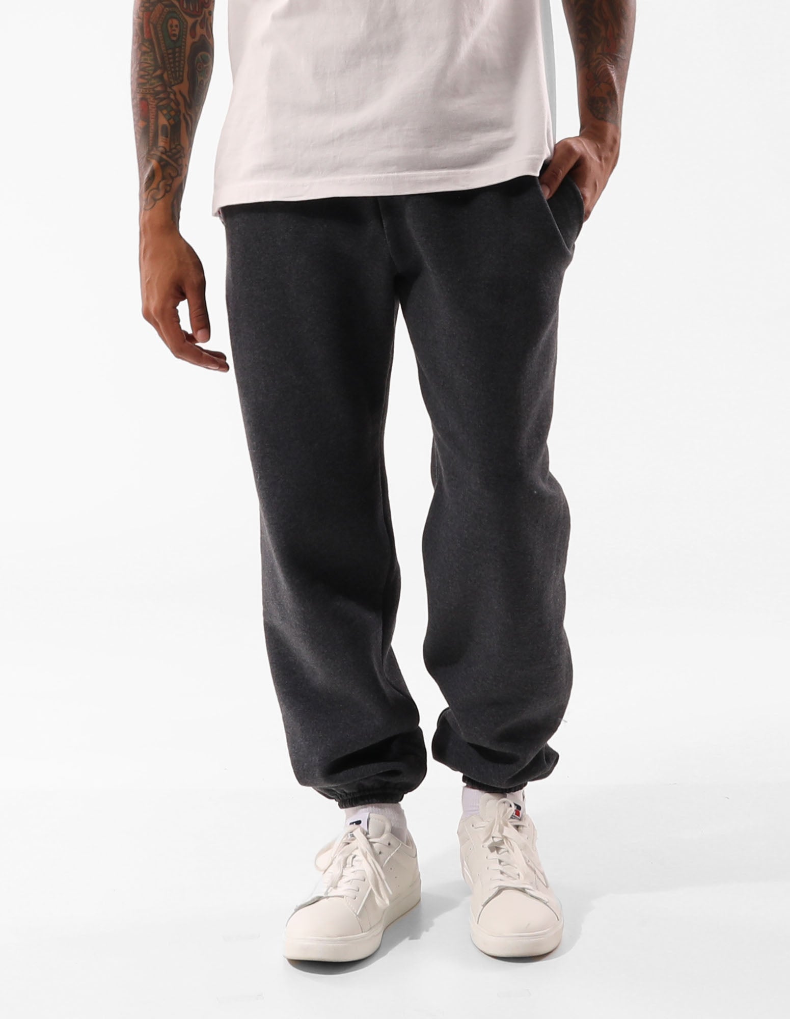 Russell Athletic Australia Unisex Dri-Power® Track Pants - Black Heather True Since 1902