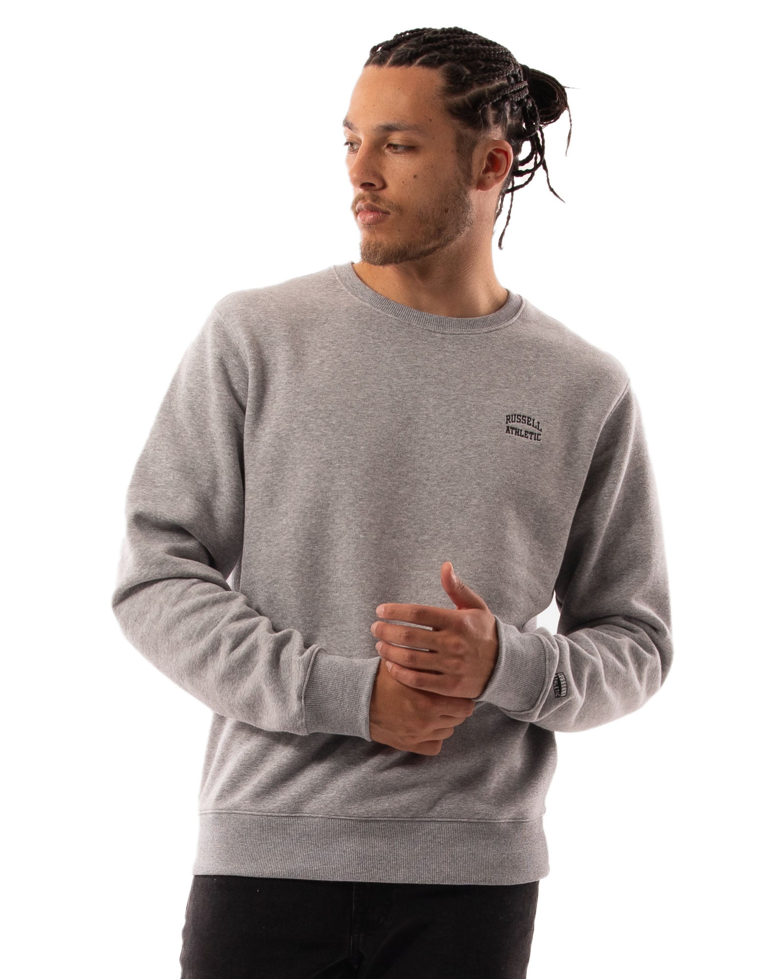 Russell Athletic Australia Men's Originals Small Arch Crew - Grey Marle True Since 1902
