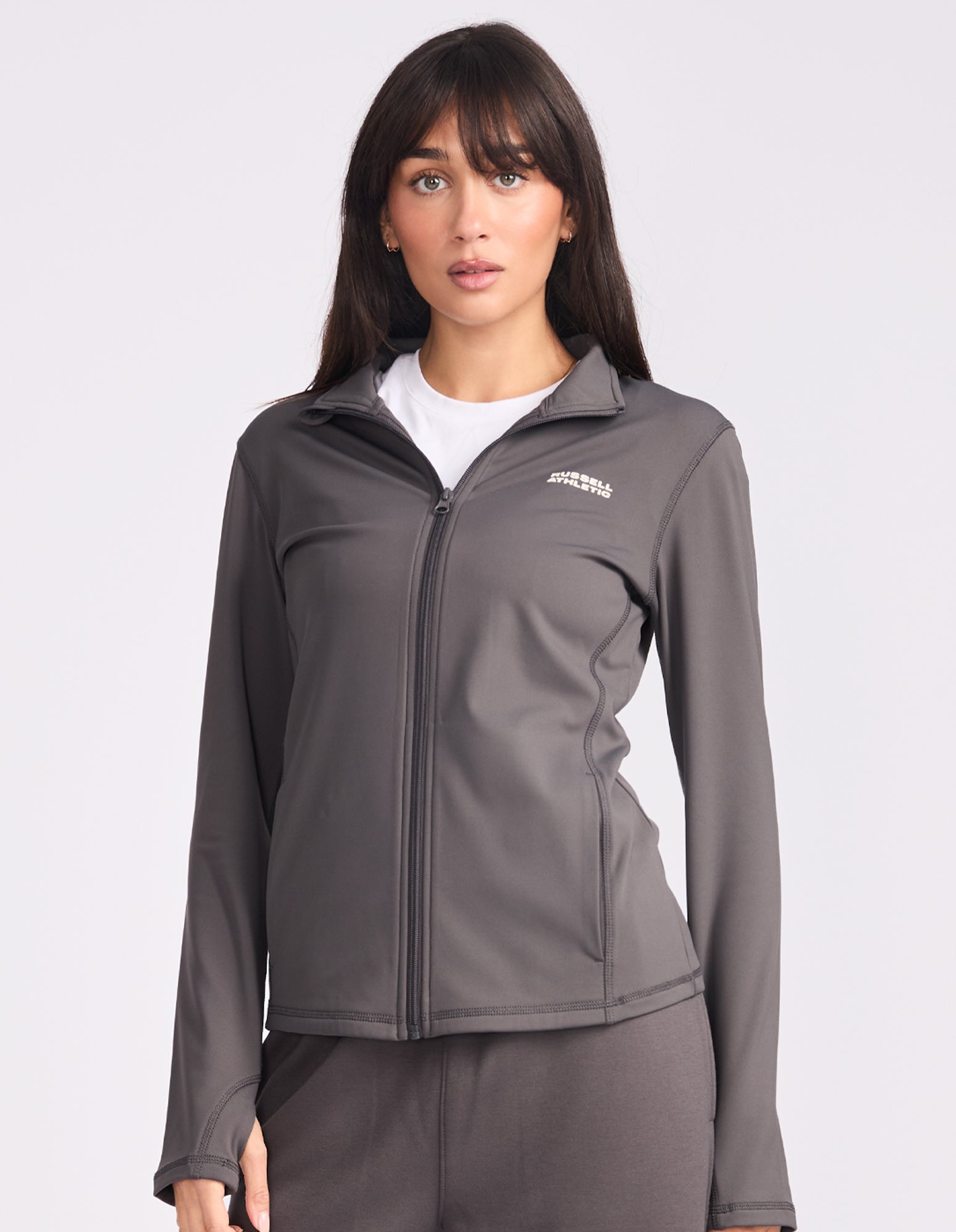 Russell Athletic Australia Miranda Zip Thru Women's Jacket - Dark Grey True Since 1902