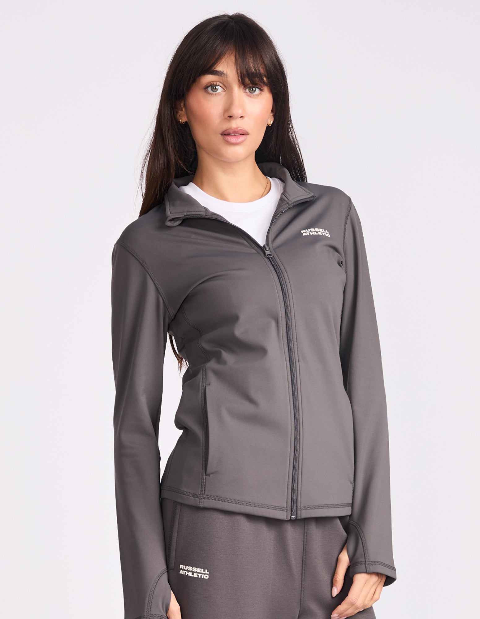 Russell Athletic Australia Miranda Zip Thru Women's Jacket - Dark Grey True Since 1902