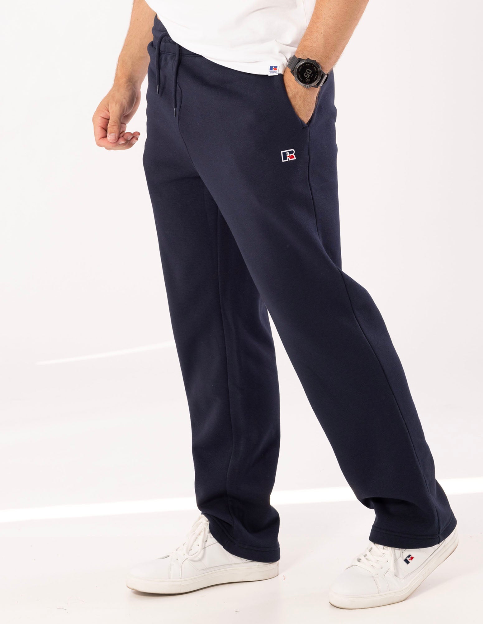 Russell Athletic Australia Men's R Logo Straight Leg Track Pants - Michigan Navy True Since 1902