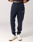 Russell Athletic Australia Men's Keyline Bar Logo Cuff Trackpant - Navy Marle True Since 1902