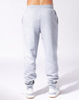 Men's Brooklyn Cuffed Track Pants in Grey Marle Colour