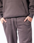 Men's Brooklyn Cuffed Track Pants in Peat Colour