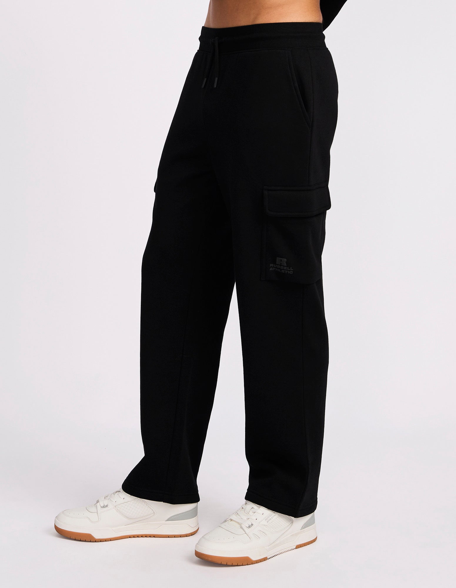 Brooklyn Men's Open Leg Cargo Trackpant - Black