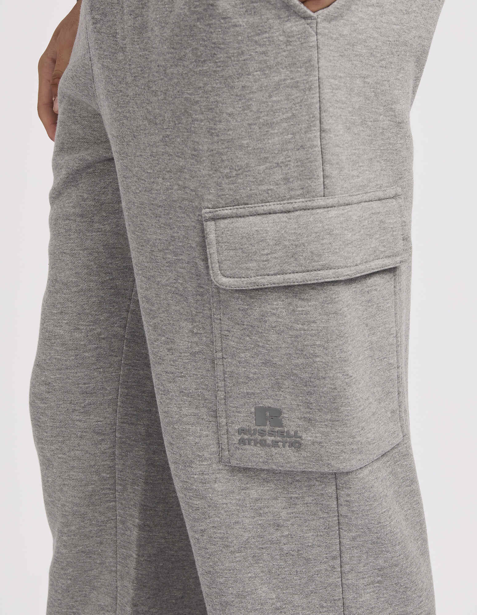 Brooklyn Men's Open Leg Cargo Trackpant - Mid Grey Marle