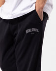 Russell Athletic Australia Men's Originals Big Arch Unbrushed Open Leg Track Pants - Black True Since 1902