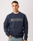 Russell Athletic Australia Men's Keyline Bar Logo Crew - Navy Marle True Since 1902