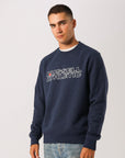 Russell Athletic Australia Men's Keyline Bar Logo Crew - Navy Marle True Since 1902