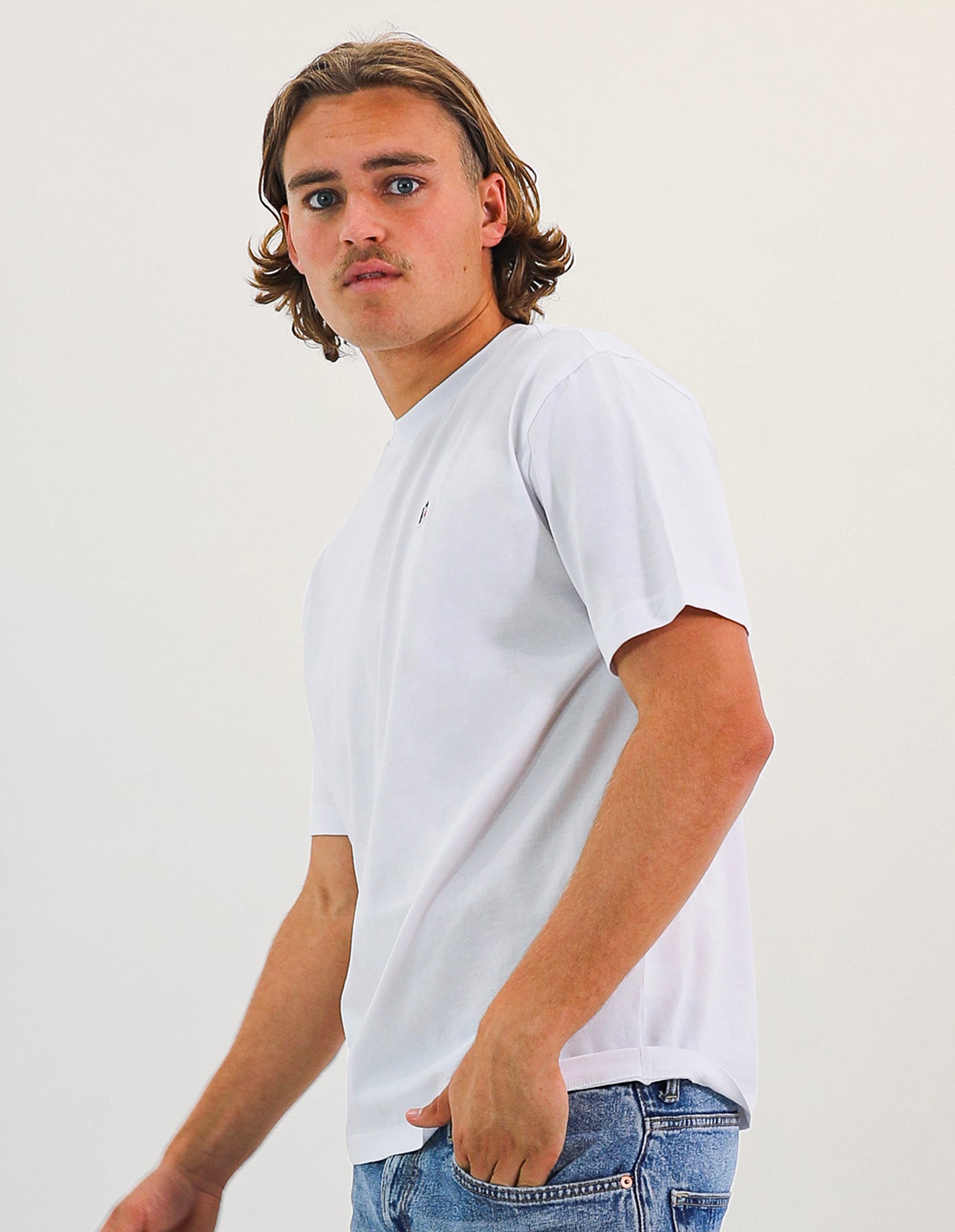 R Logo Oversize Men's Tee - White