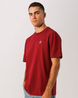 Russell Athletic Australia Mens R Logo Oversize Tee - Maroon True Since 1902