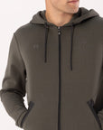 Russell Athletic Australia Men's R-Tech Zip Thru Hoodie - Olive True Since 1902