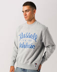 Russell Athletic Australia Men's Script Arch Crew Sweat - Grey Marle True Since 1902