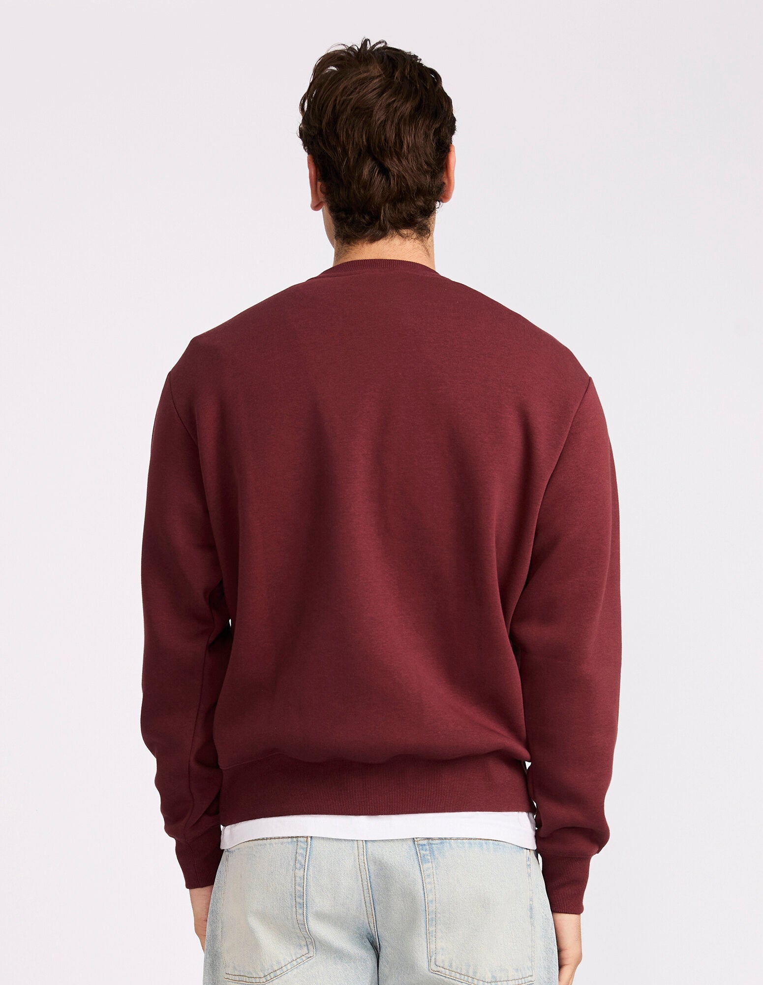 R Logo Men's Crew - Mahogany