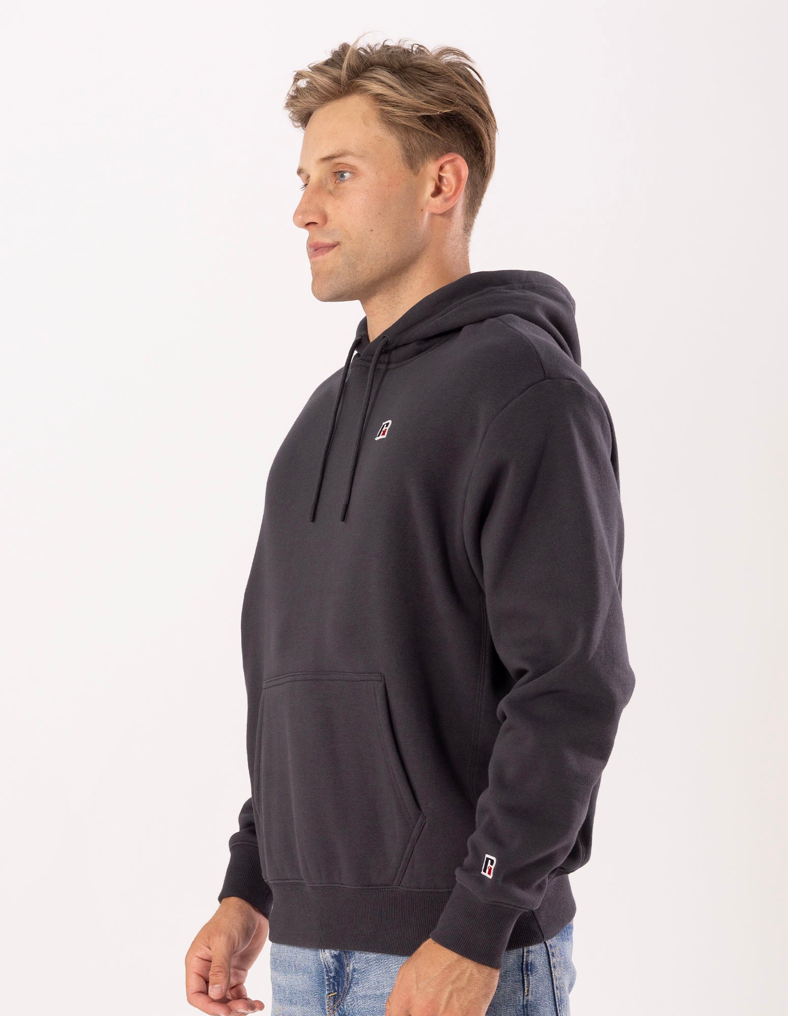 Russell Athletic Australia Mens R Logo Hoodie - Charcoal True Since 1902