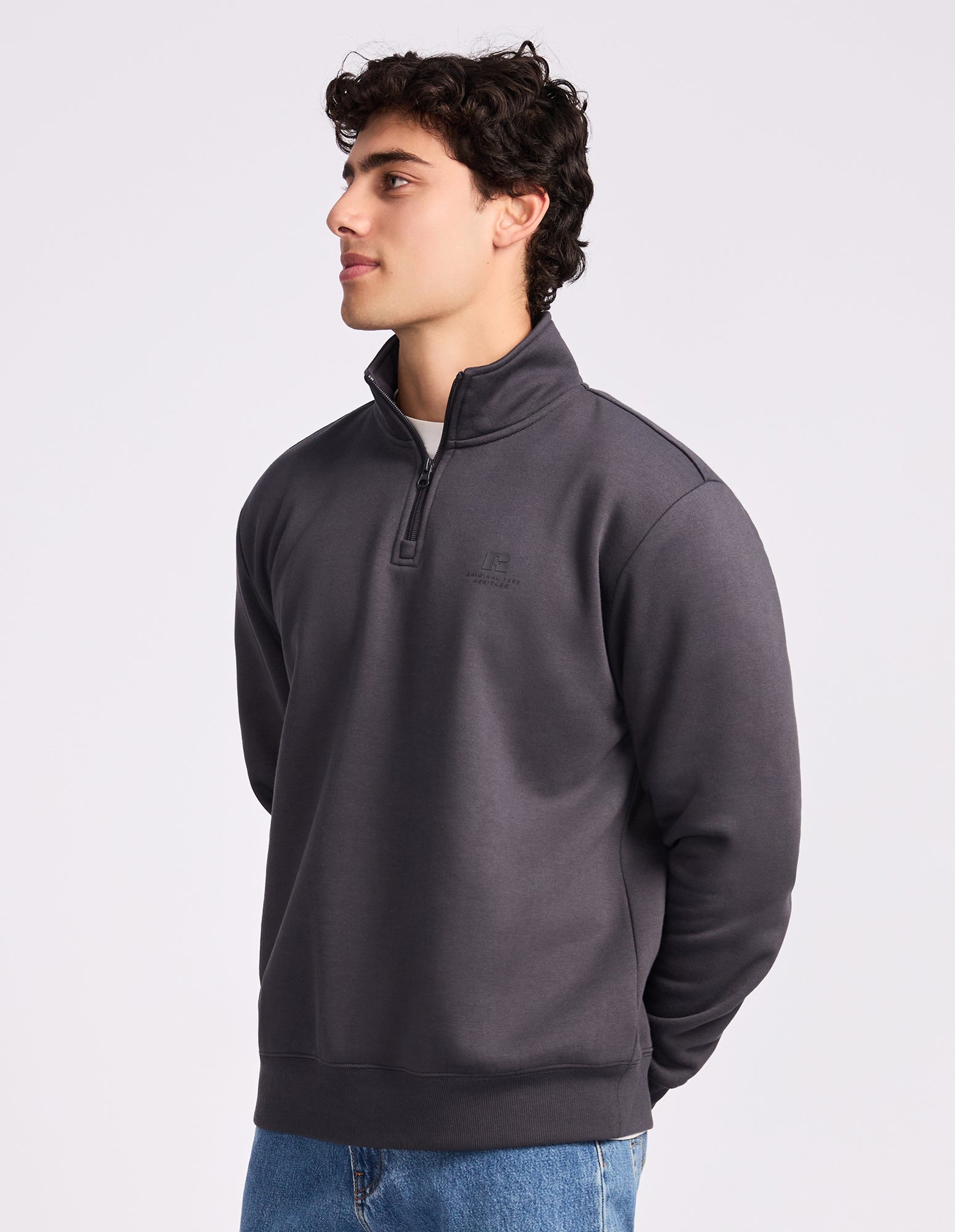 Russell Athletic Australia Brooklyn Men's Quarter Zip - Steel True Since 1902