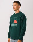 Russell Athletic Australia Men's Eagle Outline Crew - Celtic Green True Since 1902