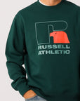 Russell Athletic Australia Men's Eagle Outline Crew - Celtic Green True Since 1902