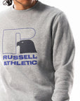 Russell Athletic Australia Men's Eagle Outline Crew - Grey Marle True Since 1902