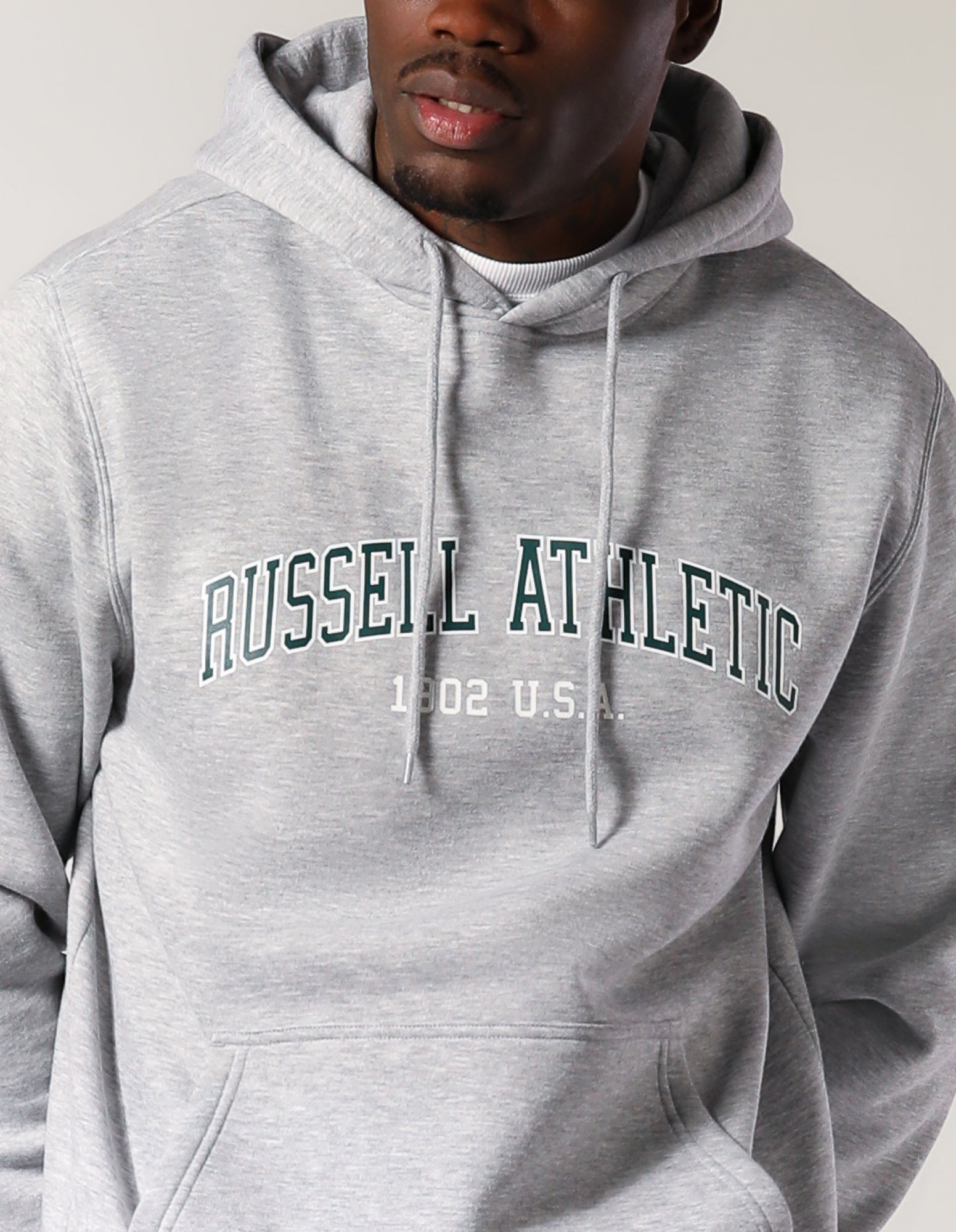 Men’s Big Arch 2 Tone Hoodie - Grey Marle