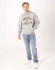Russell Athletic Australia Men's Eagle Arch 2 Tone Hoodie - Grey Marle True Since 1902