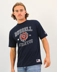 Wreath Oversize Men's Tee - Michigan Navy