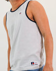 R Logo Men's Singlet - Stone