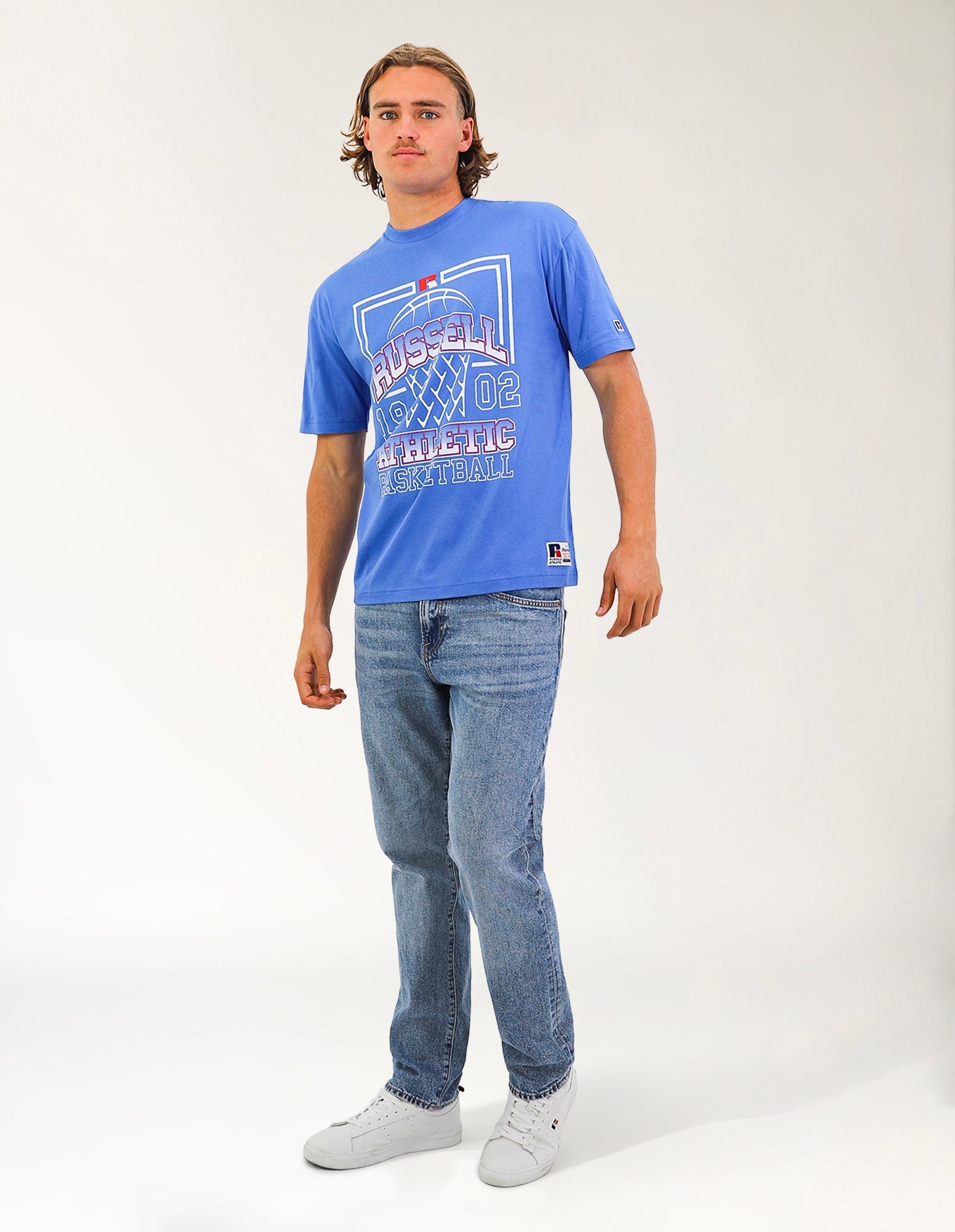 Backboard Oversize Men's Tee - Collegiate Blue