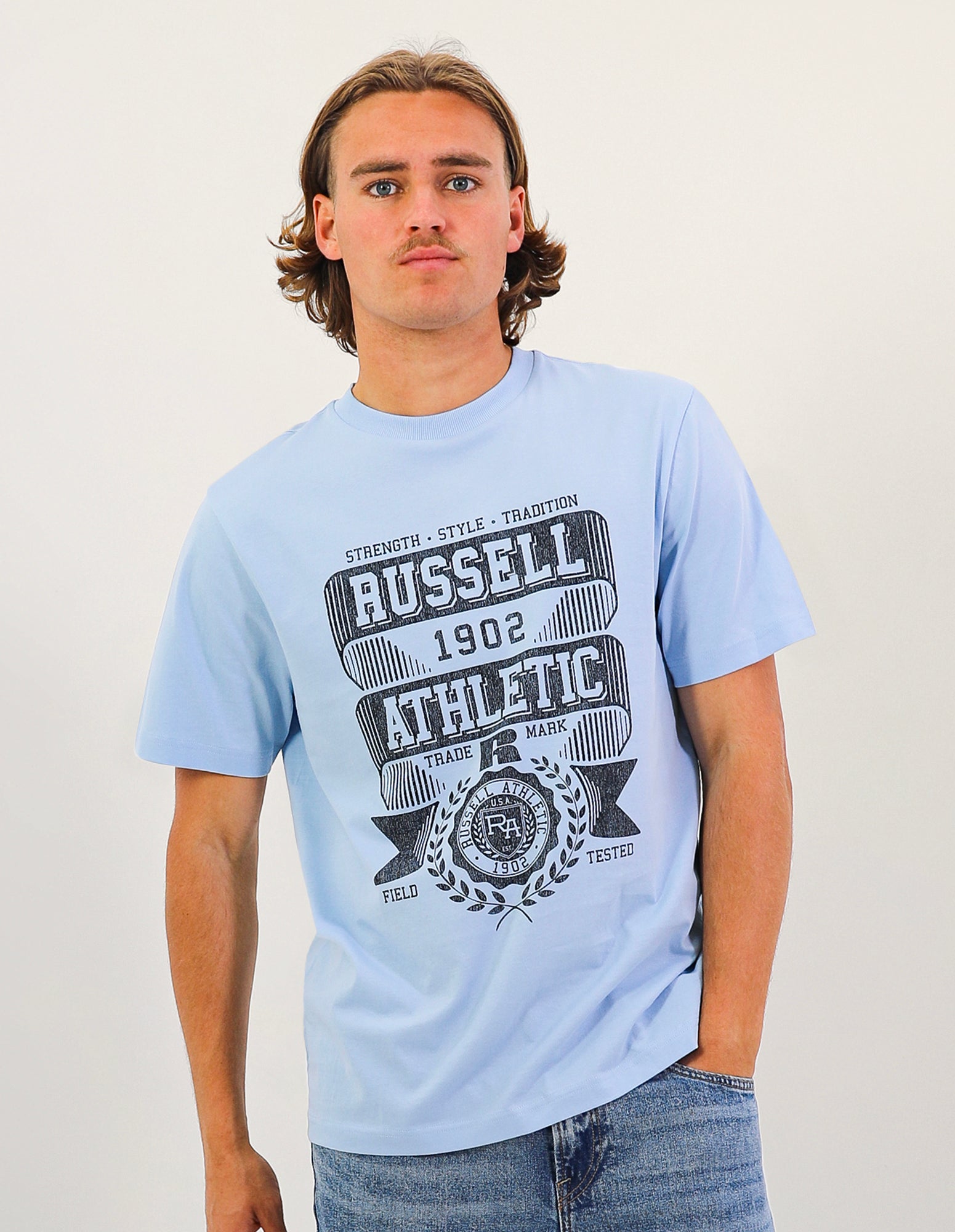 Ribbon Men's Tee - Placid Blue
