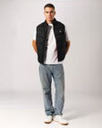 Russell Athletic Australia Unisex R Logo Lightweight Packable Puffer Vest - Black True Since 1902