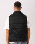 Russell Athletic Australia Unisex R Logo Lightweight Packable Puffer Vest - Black True Since 1902
