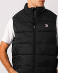 Russell Athletic Australia Unisex R Logo Lightweight Packable Puffer Vest - Black True Since 1902