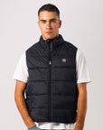 Russell Athletic Australia Unisex R Logo Lightweight Packable Puffer Vest - Michigan Navy True Since 1902