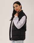 Russell Athletic Australia Unisex R Logo Lightweight Packable Puffer Vest - Black True Since 1902
