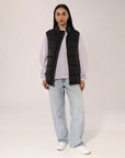 Russell Athletic Australia Unisex R Logo Lightweight Packable Puffer Vest - Black True Since 1902