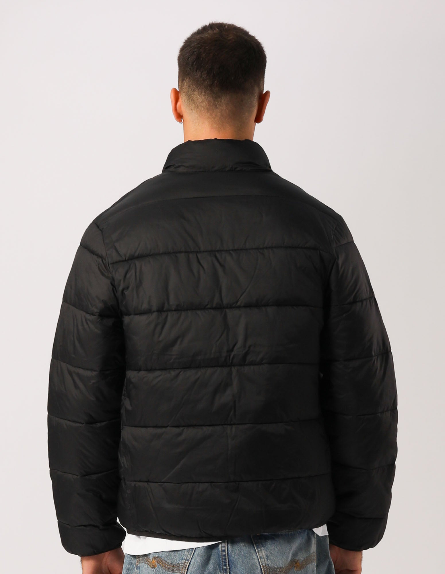 Russell Athletic Australia Unisex R Logo Lightweight Packable Puffer Jacket - Black True Since 1902