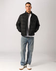 Russell Athletic Australia Unisex R Logo Lightweight Packable Puffer Jacket - Black True Since 1902