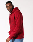 Block Outline Men's Hoodie Maroon