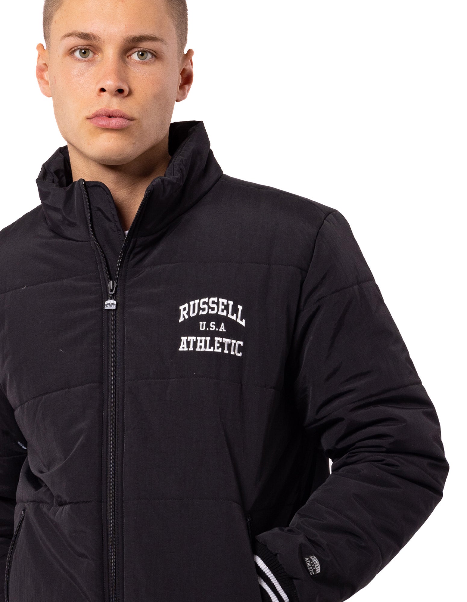Russell Athletic Australia Men's Klute Puffer Jacket - Black True Since 1902