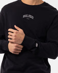Russell Athletic Australia Men's Originals Big Arch Unbrushed Crew - Black True Since 1902