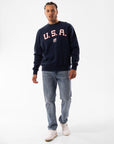 Russell Athletic Australia Men's Lewis Crew - LA Navy True Since 1902