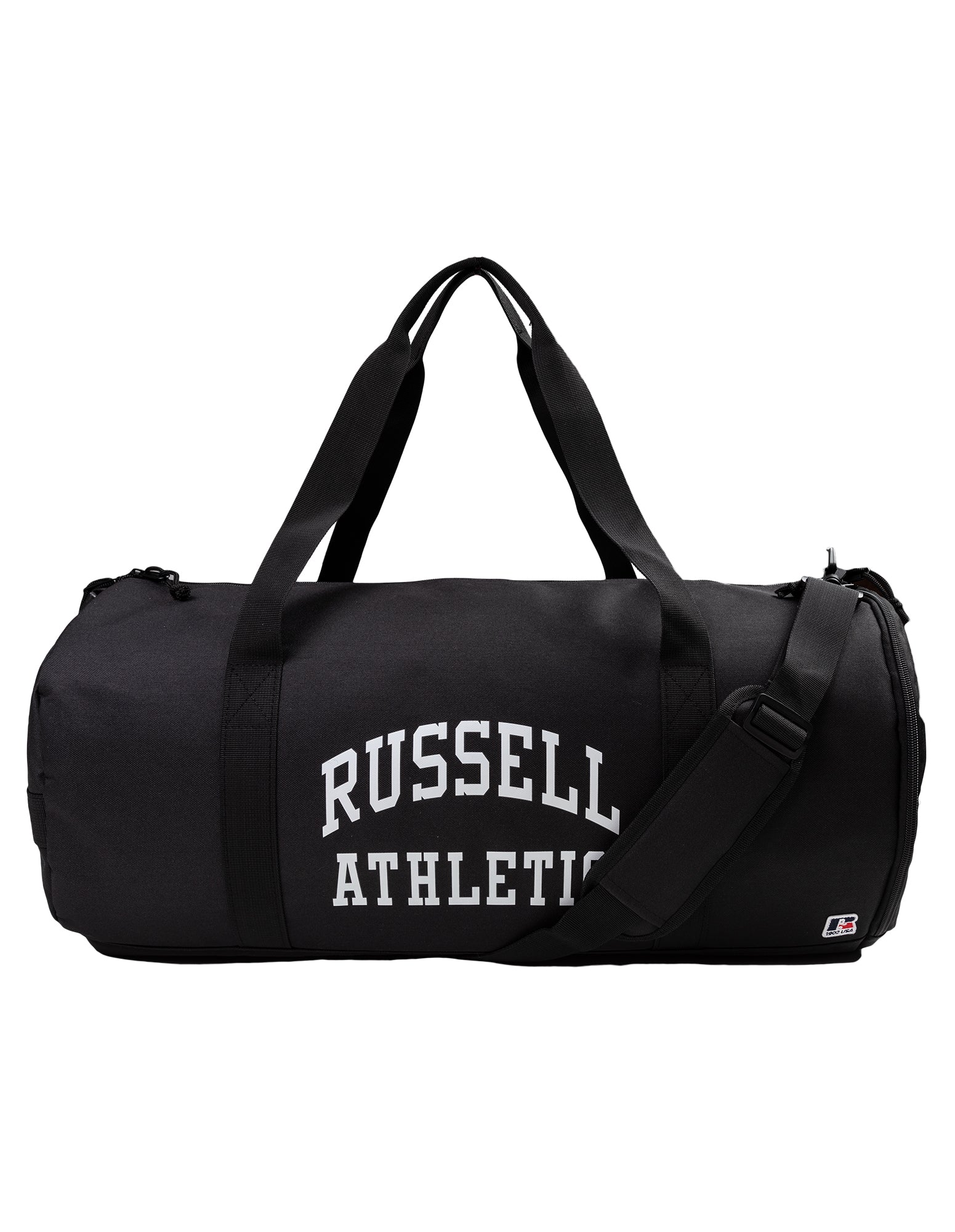 Russell Athletic Australia Arched Logo Barrel Bag - Black True Since 1902