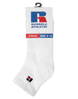 Russell Athletic Australia Essential Quarter Socks 3 Pack - White True Since 1902