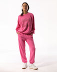 Russell Athletic Australia Women's Annie Oversized Crew - Pink Cosmos True Since 1902