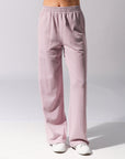 Russell Athletic Australia Women's Manhattan R Logo Wide Leg Track Pants- Rosey True Since 1902