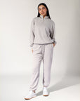Women's R Logo Terry Cuff Trackpant - Antartica White