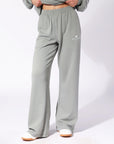 Women's R Logo Wide Leg Pant - Shadow Green