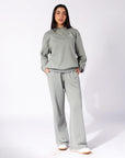 Women's R Logo Wide Leg Pant - Shadow Green