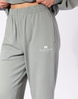 Women's R Logo Wide Leg Pant - Shadow Green